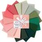 Fat Quarter Bundle -100% Cotton | Pure Solids | Pink & Emerald Greens l Mix Colors | Quilting Soft Fabric | Special Gift